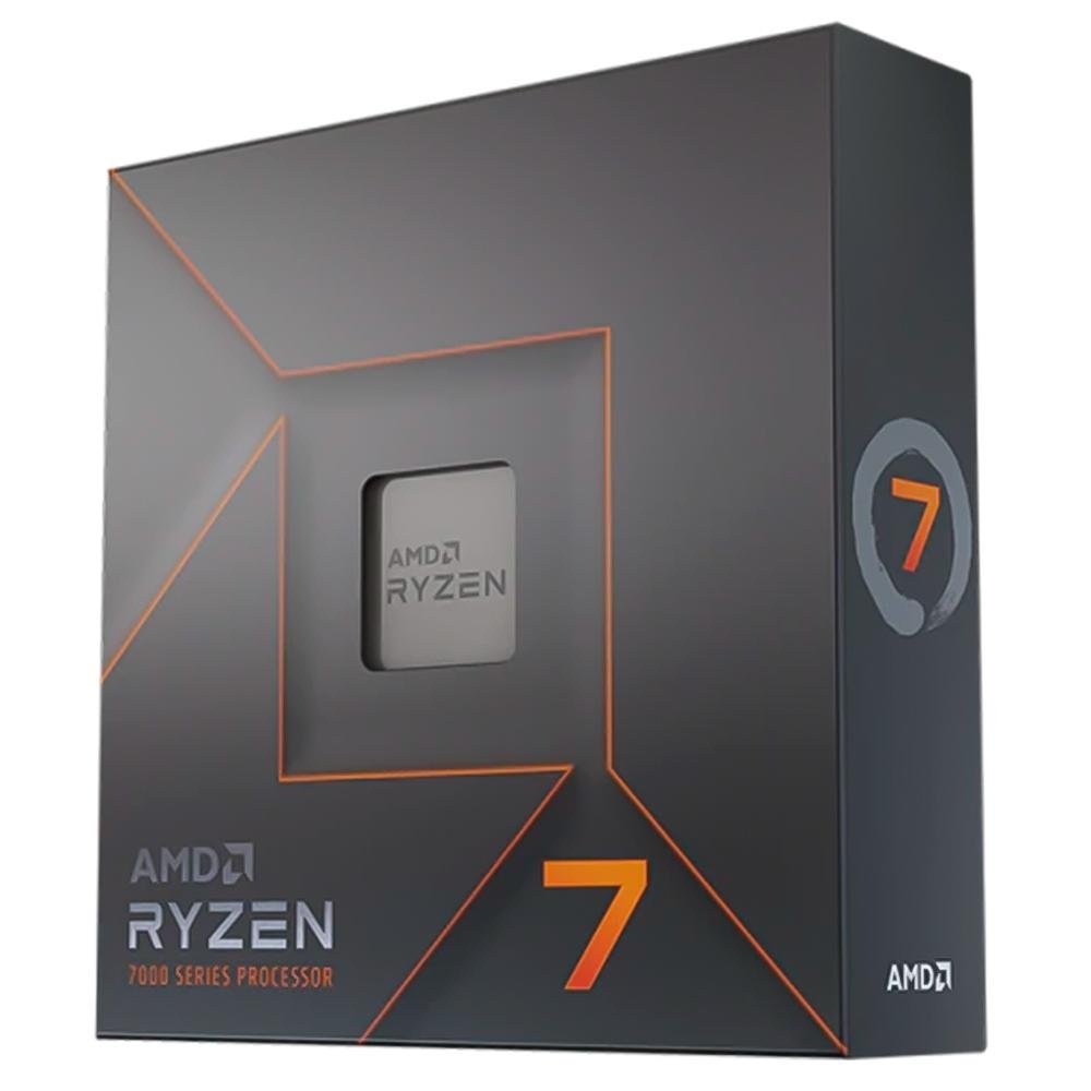 Processador Ryzen 7 7700X, AMD, AM5, 4.5 GHz, Cache 32 MB, DDR5, S/ Cooler, 100-100000592BOX