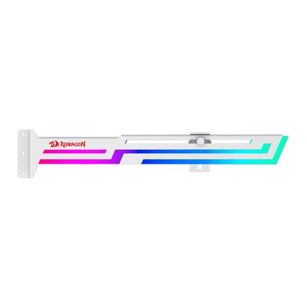 Suporte para Placa de Vídeo Redragon, Horizontal, Branco, RGB, RD-GCP03W