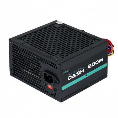 Fonte Gamer Vinik Dash 600W, ATX, Preto - VFG600WPV3