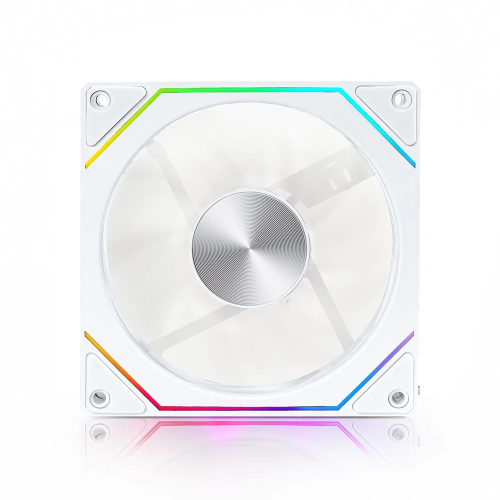 Kit de 3x Cooler Fan Round5 Nordwind Forward 120mm ARGB PWM Fluído Branco