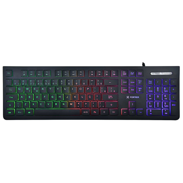 Teclado Gamer Fortrek Multimídia Black Eagle Preto
