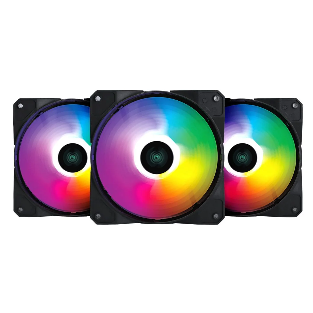 Kit 3 Fans Cooler Vinik V.Ring 5.0 Full Blade 120mm LED Fixo 5 Cores - FBLADEX3
