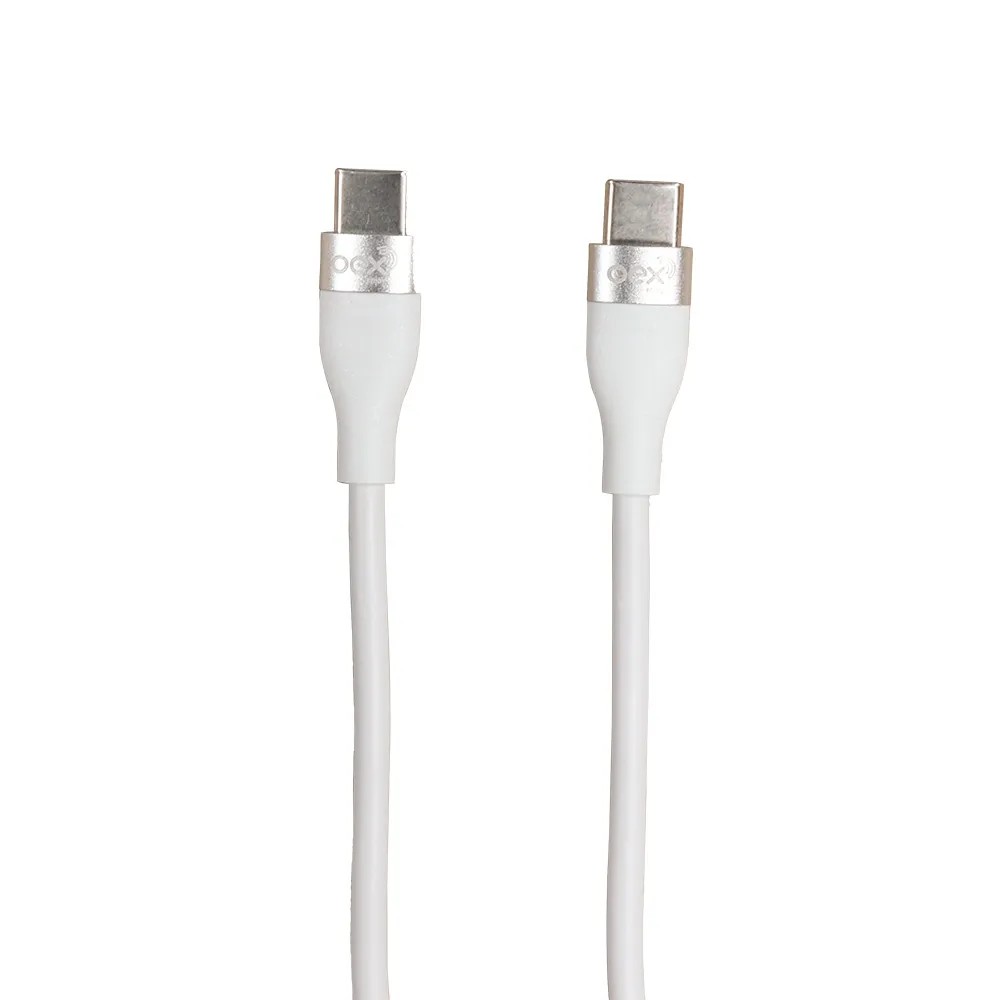 Cabo USB Type-C para Type-C OEX, 100W, Branco - CB905