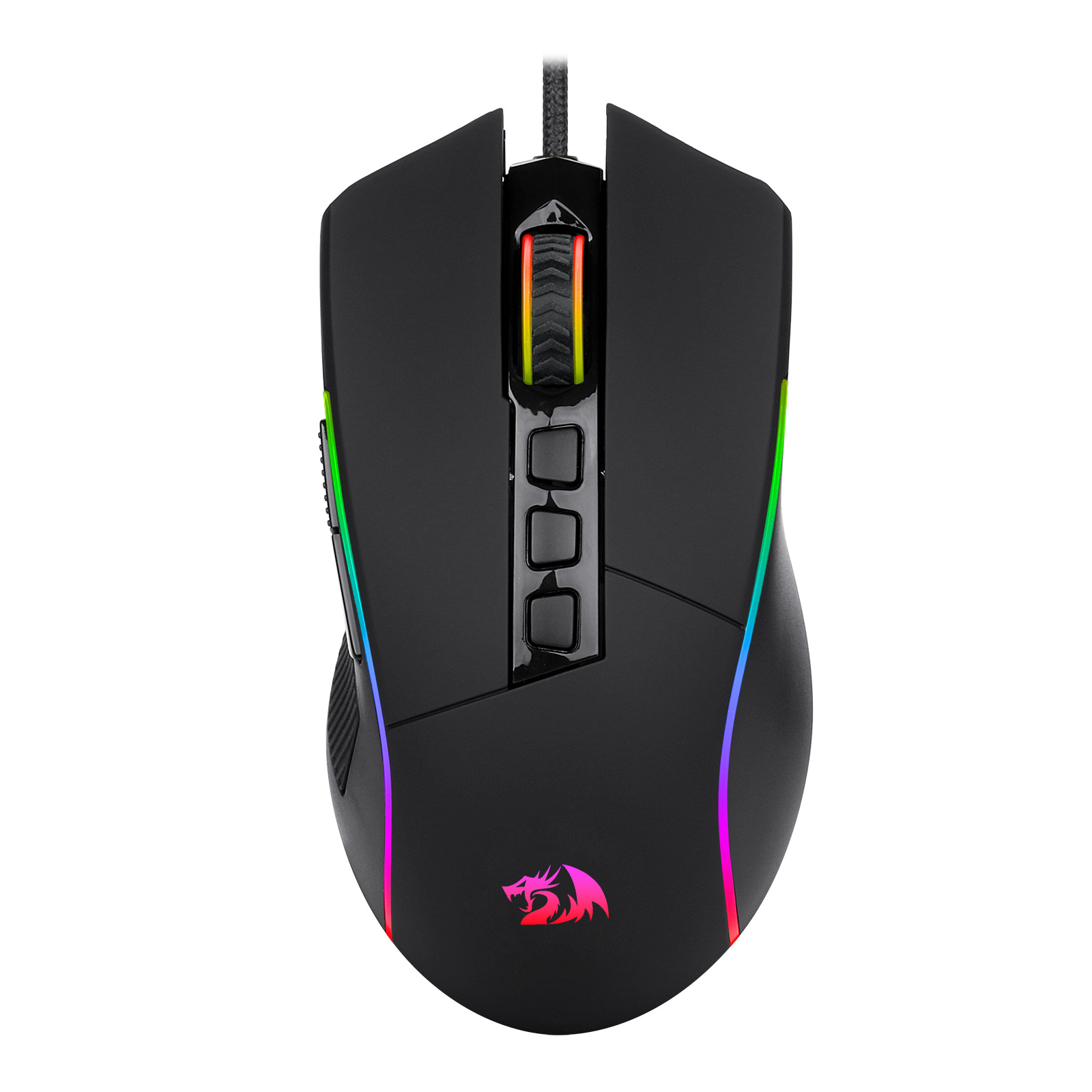 Mouse Gamer Redragon Plank 16.000 DPI RGB Sensor PixArt PMW3333 USB Preto