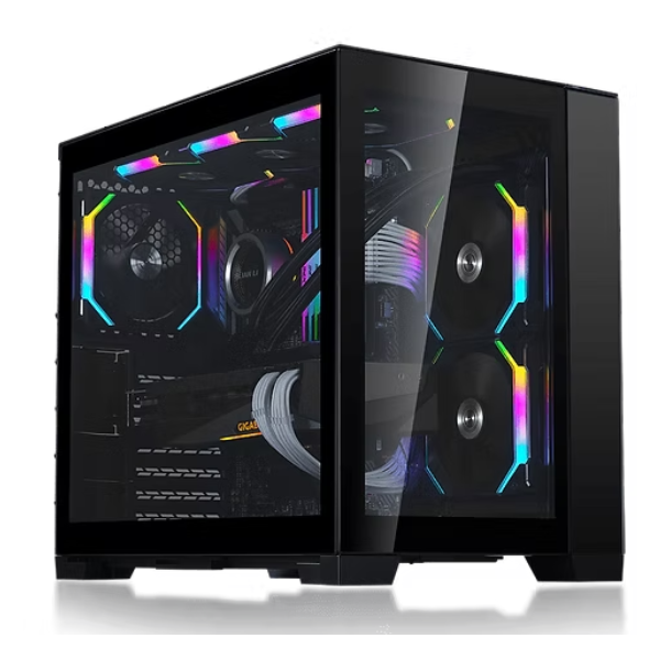 Gabinete Gamer Aquário Lian Li 011 Dynamic Mini Mid Tower Vidro Temperado com Fonte 400W Preto
