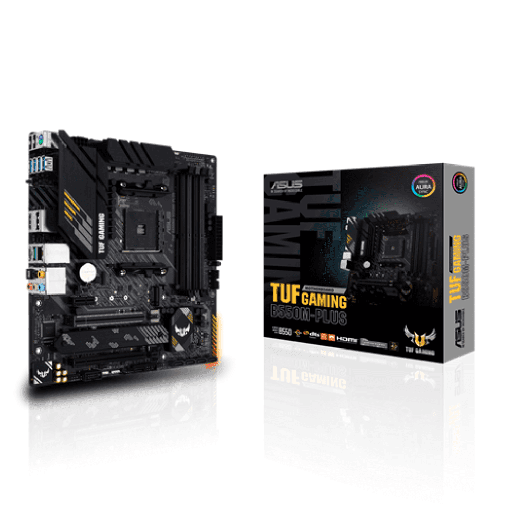Placa Mãe Asus B550M-Plus, TUF Gaming, AMD, AM4, RGB, DDR4, mATX - 90MB14A0-C1BAY0
