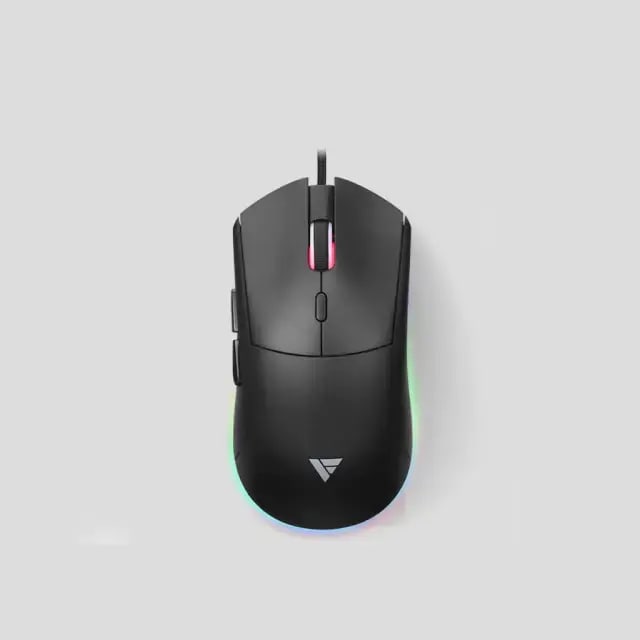 Mouse Gamer Force One Blackpulse, Com Fio, 12800 DPI, RGB 13 Modos, 6 Botões, Preto