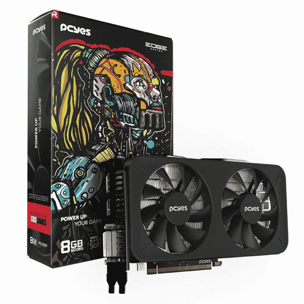Placa De Vídeo PCyes Rx 570 Radeon 8GB GDDR5 256 Bits Pvex5708GB2f