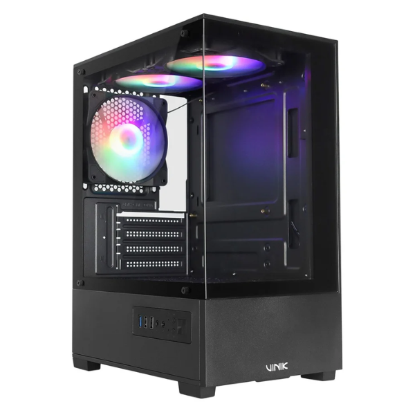 Gabinete Gamer Vinik G-Shield Vidro Temperado 3 Fans - GGGSVBK