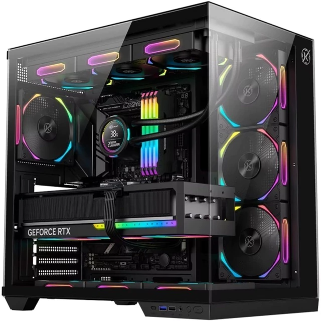 Gabinete Kalkan Skye, Mid Tower, Lateral de Vidro, Preto (KLK00041)