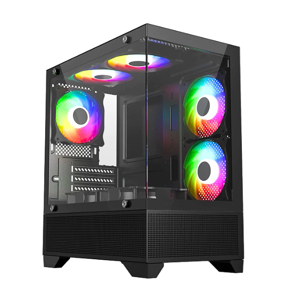 Gabinete Gamer Nexus Carbon Preto USB Type-C Vidro Temperado