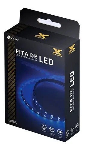 Fita De Led Vinik, LAM1, Vx Gaming, Conexão Molex, 1 Metro, Azul