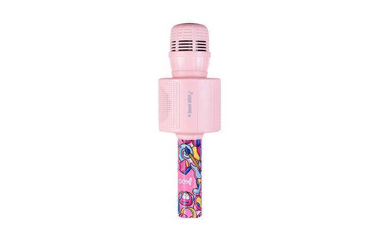 Microfone OEX Teen Star Karaokê Bluetooth Rosa - MK301