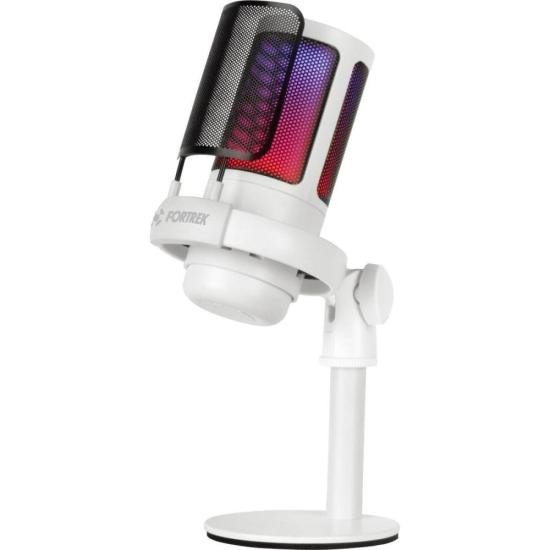 Microfone Gamer Fotrek MIC10, RGB, USB, Branco - 86961
