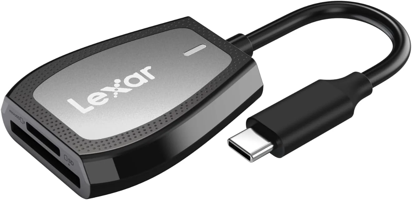 Leitor de Cartão Lexar LRW470U USB-C 3.2 Gen1 - SD e MicroSD (Dual Slot)