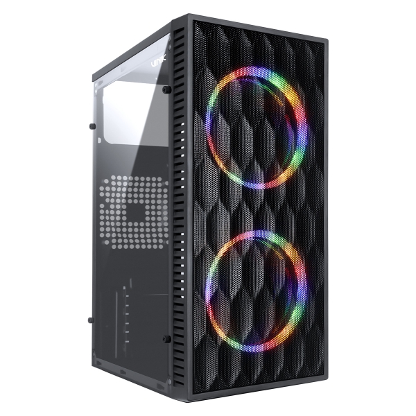 Gabinete Gamer Vinik Wave Mini Tower com 2 Fans e Lateral em Acrílico