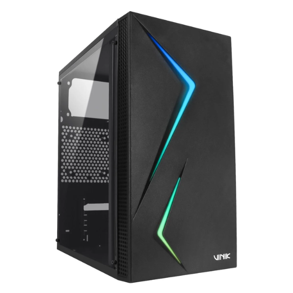 Gabinete Gamer Vinik Twin Edge Acrílico Preto - GGTEACBK