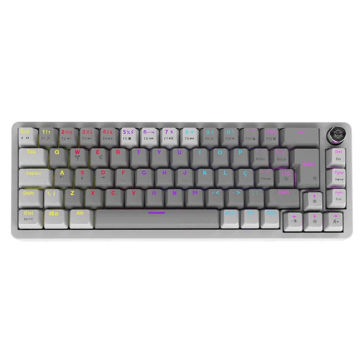 Teclado Gamer PCYes Mecka Mecânico Switch Outemu Red Rainbow 65%