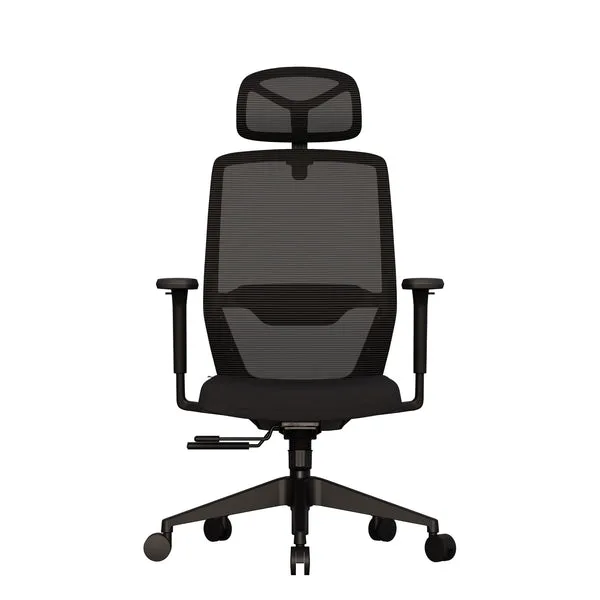 Cadeira Ergonomica Elements Serena, C/ Tecido Mesh, Suporta ate 120 KG, C/ Suporte Lombar, Preto - 7898740803745