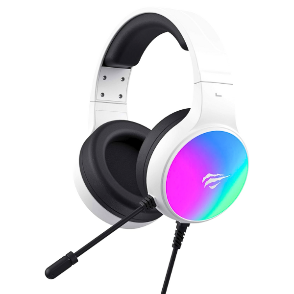 Headset Gamer Havit H2043U USB 50mm 7.1 Surround RGB Branco - HV-H2043U