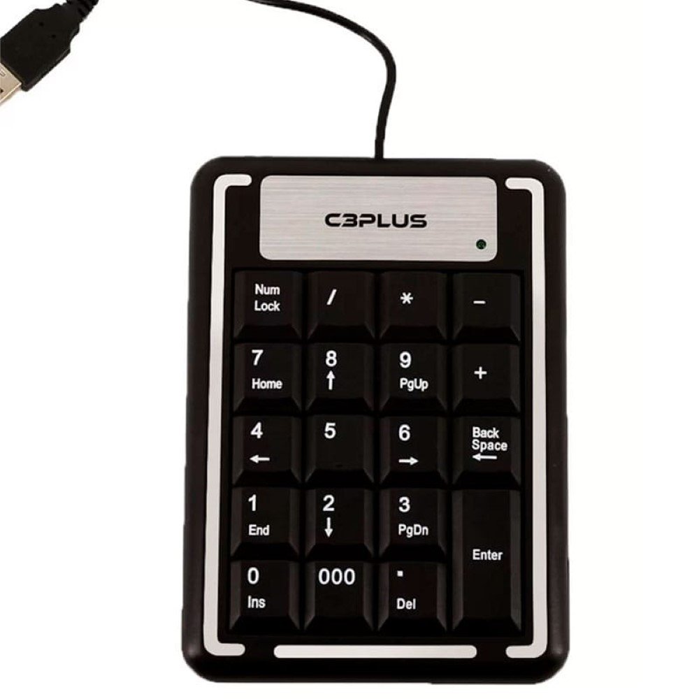 Teclado Numérico, C3Plus, USB, Preto, KN11BK