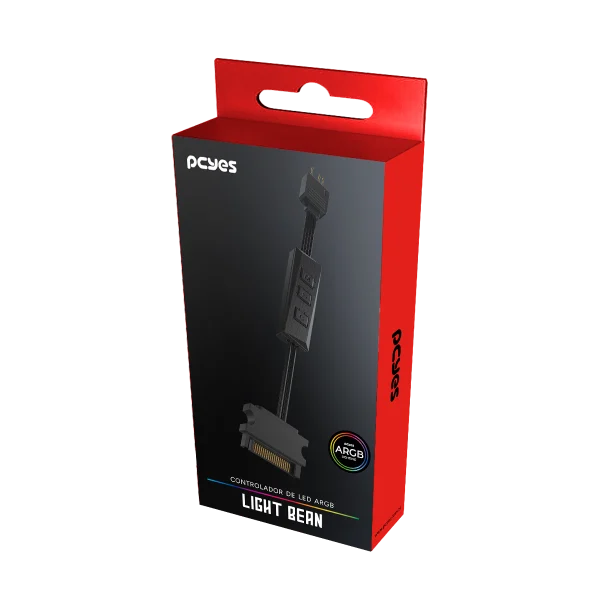 Controlador de LED ARGB PCYes Light Beam 5V 3 Pinos SATA - PLB1ARGB