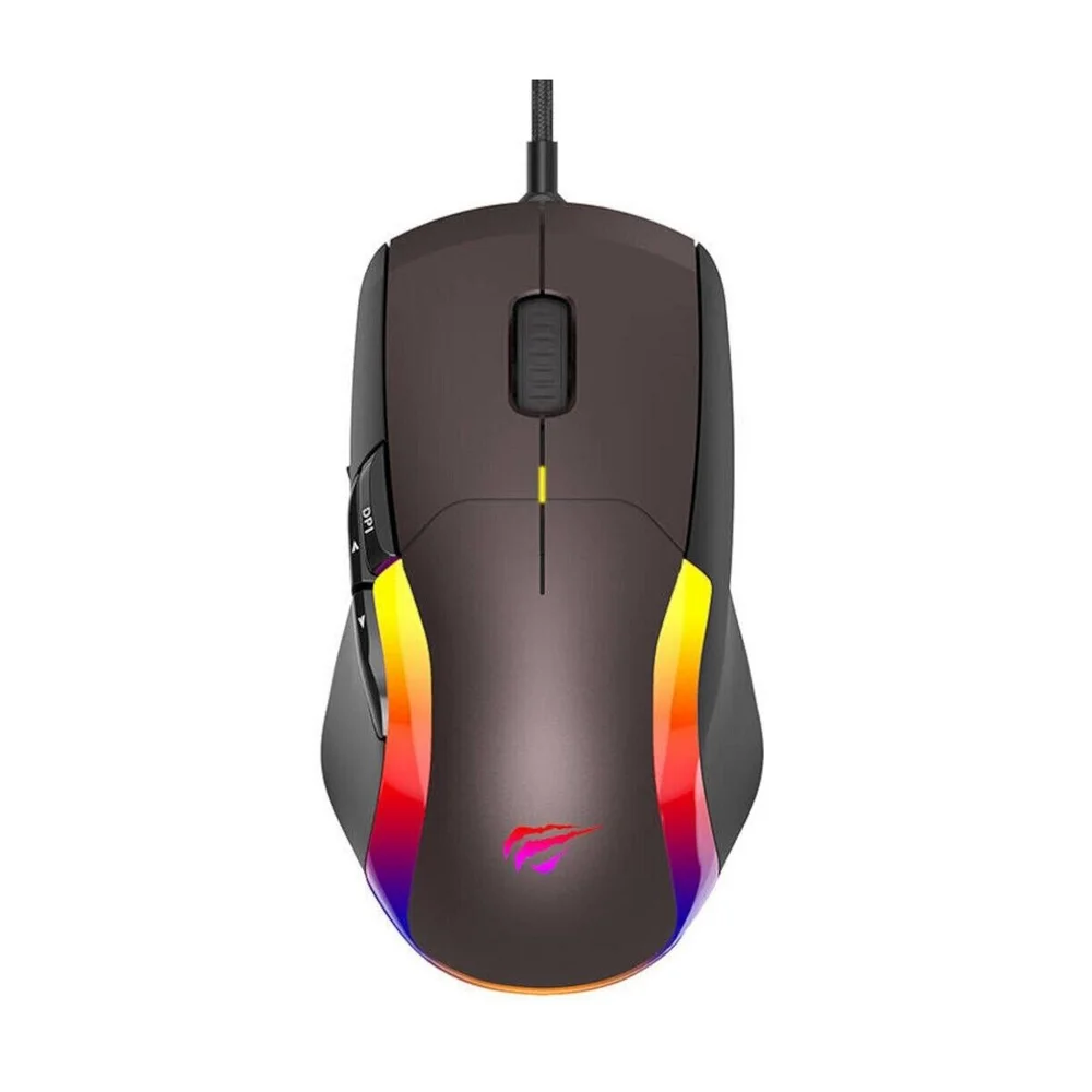 Mouse Gamer Havit MS959S RGB 8 Botões 10.000 DPI Preto