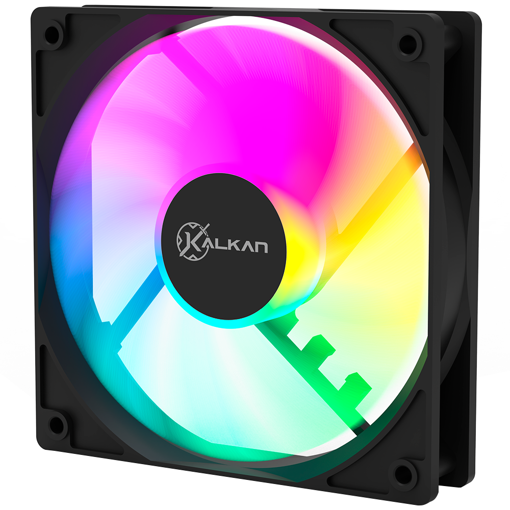Cooler Fan Kalkan Lumen, RGB Fixo, 120mm, 1500 RPM, 51 CFM, Preto - KLK00018