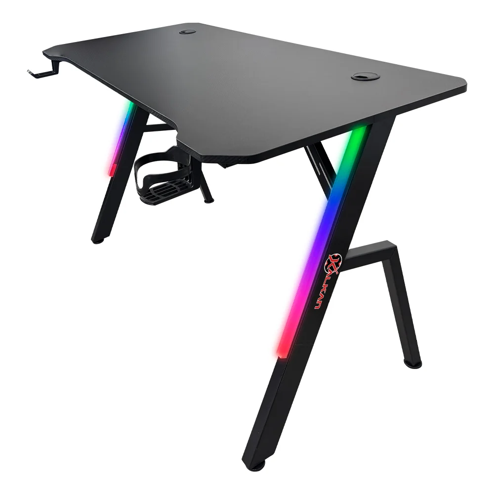 Mesa Gamer Kalkan Illumi, RGB, Preto, KLK00030 - Kalkan