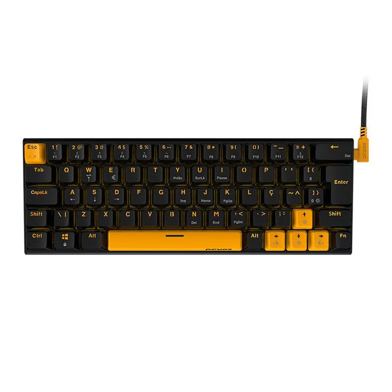 Teclado Mecânico Gamer PCYes Kuromori Voyager Edition 60% Switch Red