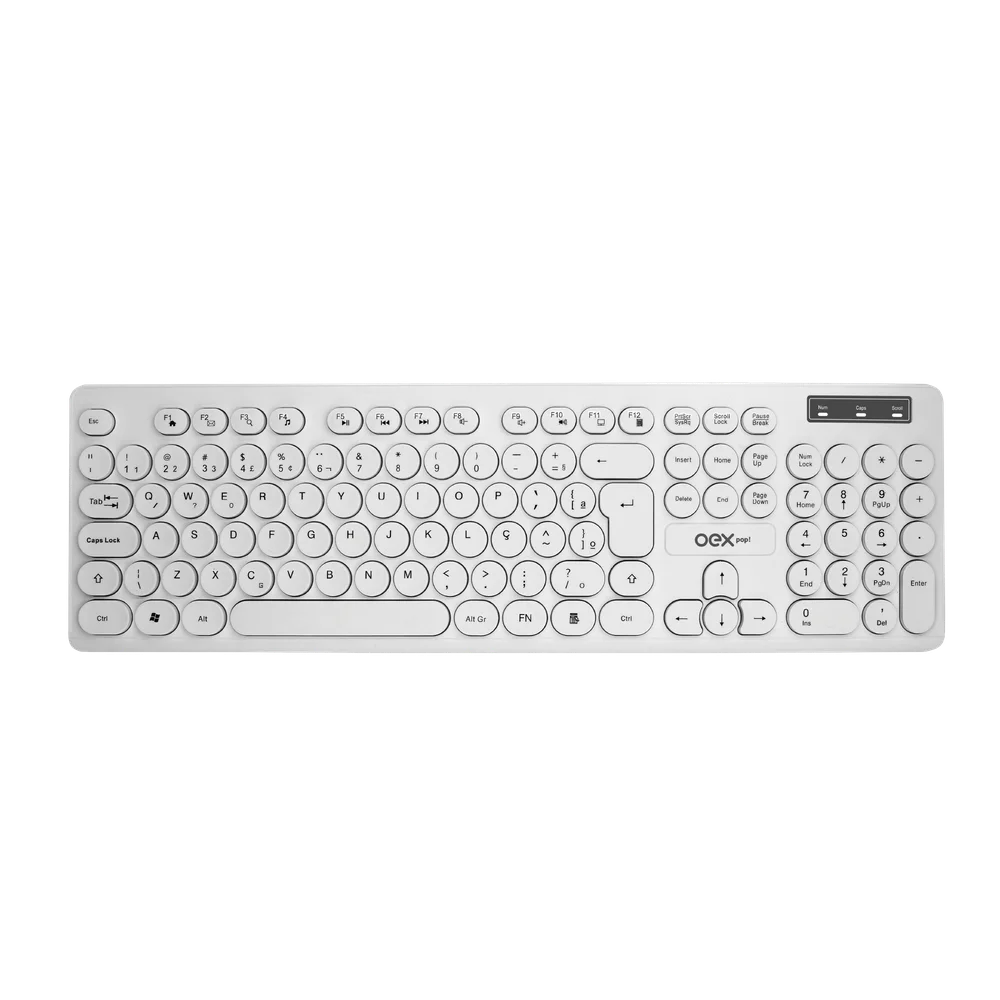 Teclado OEX Pop ABNT2 Branco - TC400