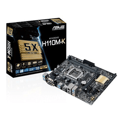 Placa Mãe H110, Asus, Intel, LGA 1151, DDR3, H110M-K, §