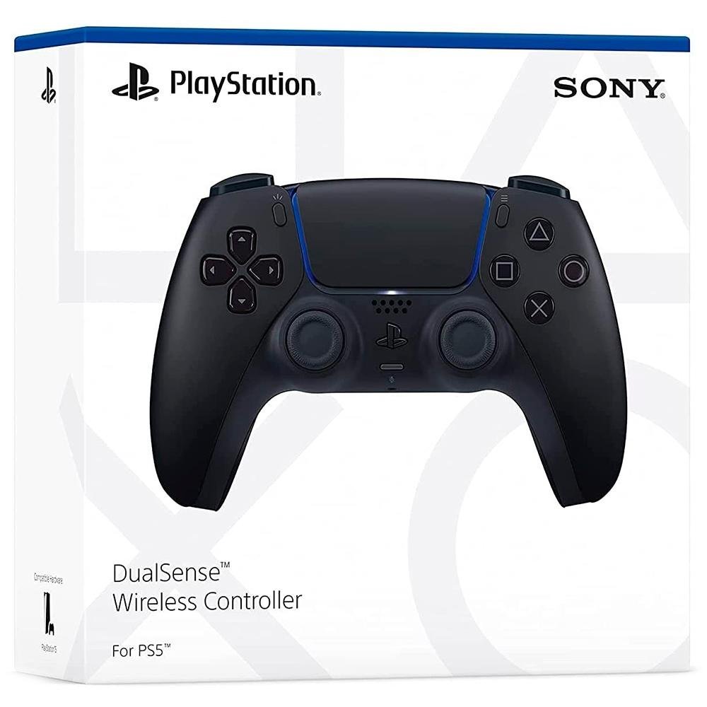 Controle para PS5 DualSense Midnight Black Sem Fio Tipo C - CF