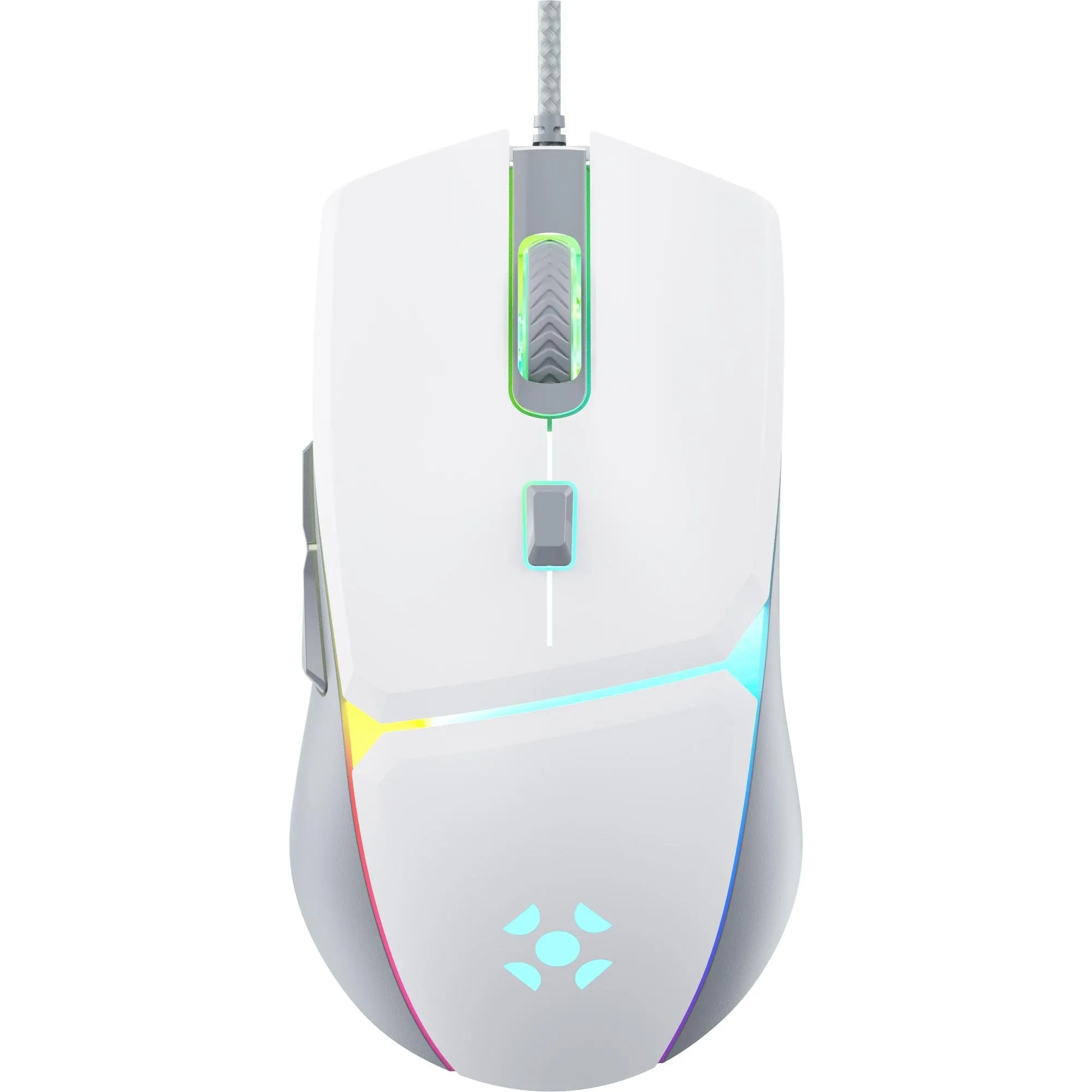 Mouse Fortrek Crusader, 12800 DPI, RGB, USB, Branco